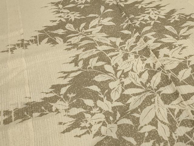 平和屋着物＊夏物　訪問着　白山紬　草花文　証紙付き　仮絵羽　正絹　逸品　未使用　AABE1286jd 平和屋着物＊夏物 訪問着 白山紬 草花文 証紙付き 仮絵羽 正絹 逸品 未