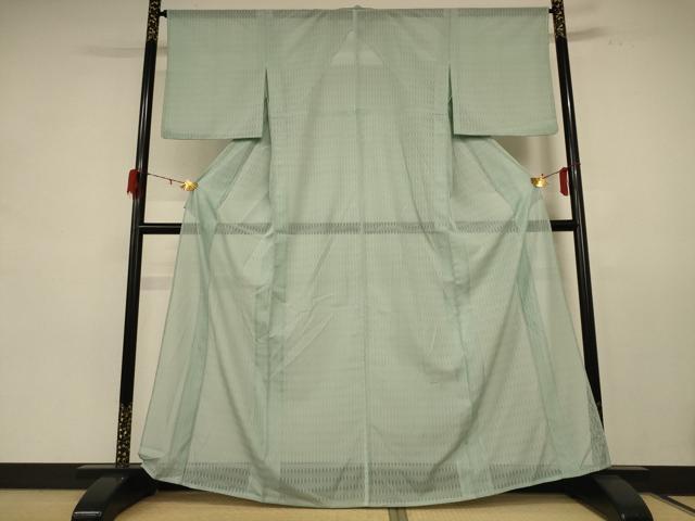 平和屋着物▽お召　単衣　縞浪漫　反端付き　正絹　逸品　AABG8663jh 平和屋着物▽お召 単衣 縞浪漫 反端付き 正絹 逸品 AABG8663jhの通販は