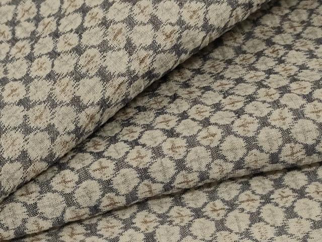 平和屋着物＊夏物　本場小千谷ちぢみ　鹿の子文様　麻　逸品　AABE1300jd