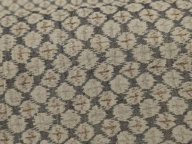 平和屋着物＊夏物　本場小千谷ちぢみ　鹿の子文様　麻　逸品　AABE1300jd_5