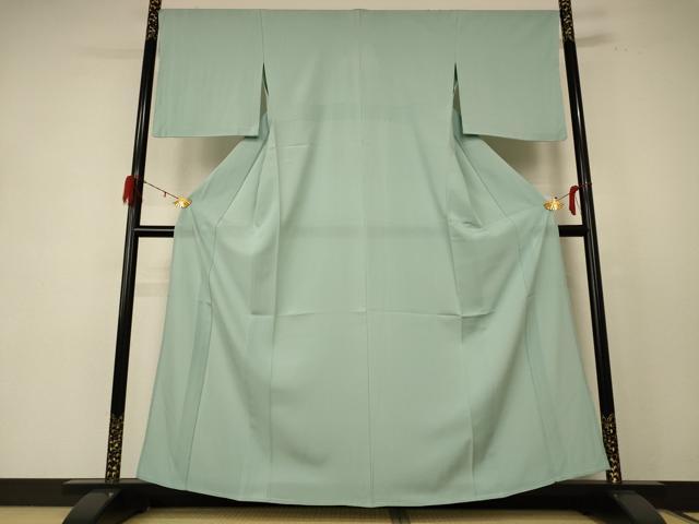 平和屋着物＊夏物　色無地　絽　裏葉柳色　正絹　逸品　AABE1304jd