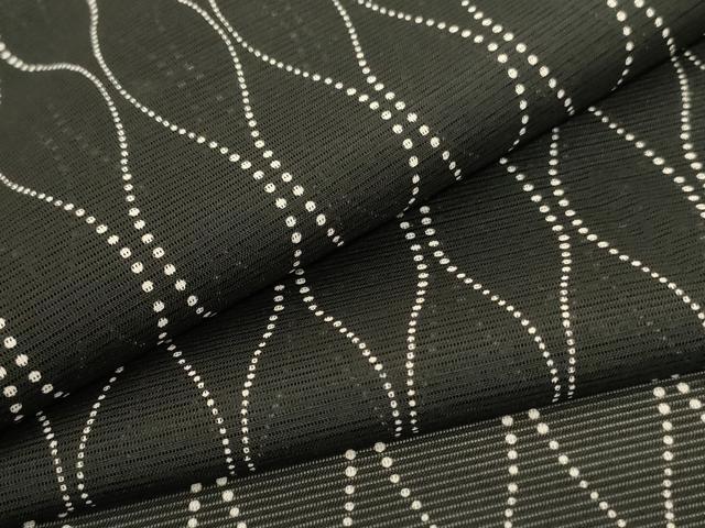 平和屋着物＊夏物　小紋　絽　立涌文　正絹　逸品　AABE1327jd