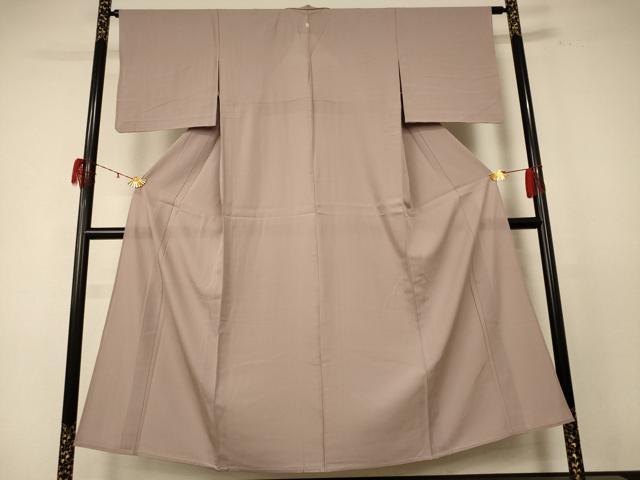 平和屋着物＊夏物　色無地　絽　白茶色　正絹　逸品　AABE1337jd