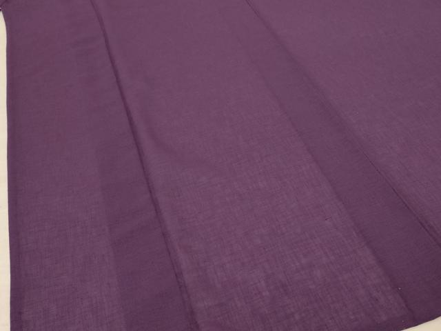 平和屋着物＊夏物　色無地　紗　滅紫色　洗える着物　AABE1369jd_2