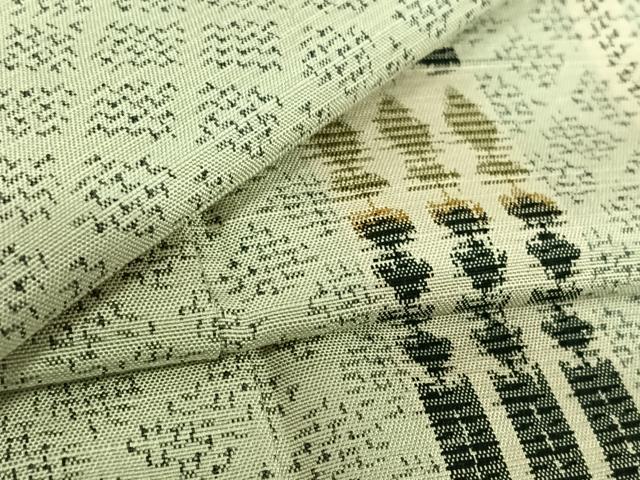 平和屋着物▽上質な紬　単衣　間道　ロング丈　正絹　逸品　AABE1562jh