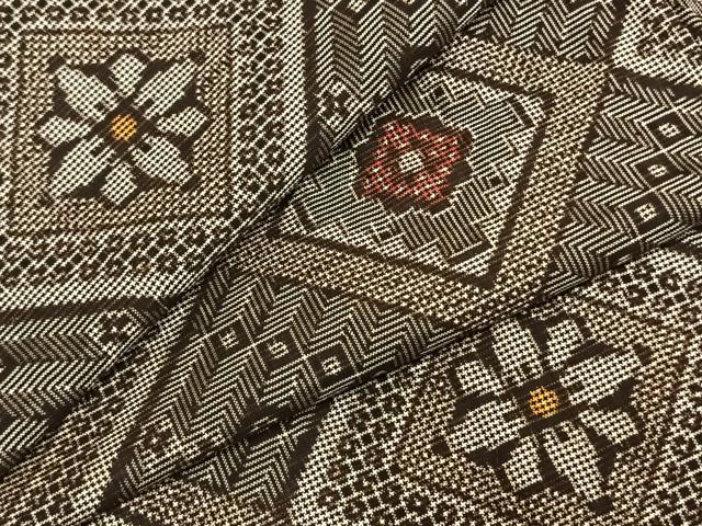 平和屋着物●本場大島紬　龍郷絣　正絹　逸品　AABE1604fy