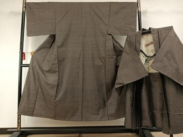 平和屋着物●男性　本場大島紬　アンサンブル　100亀甲　総詰め　正絹　逸品　AABE1620fy