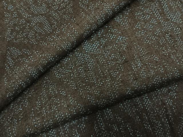 平和屋着物●本場結城紬　重要無形文化財　亀甲文様　正絹　逸品　未使用　AABE1663fy