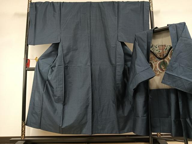 平和屋着物●男性　本場大島紬　アンサンブル　亀甲絣　正絹　逸品　AABE1687fy