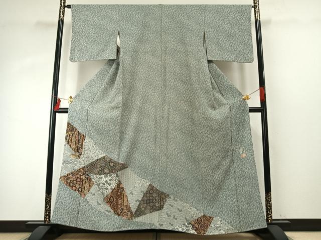 平和屋着物●二代目更甚　江戸更紗　東京染伝統工芸士　金田昇　訪問着　切嵌文　正絹　逸品　AABE1900fy