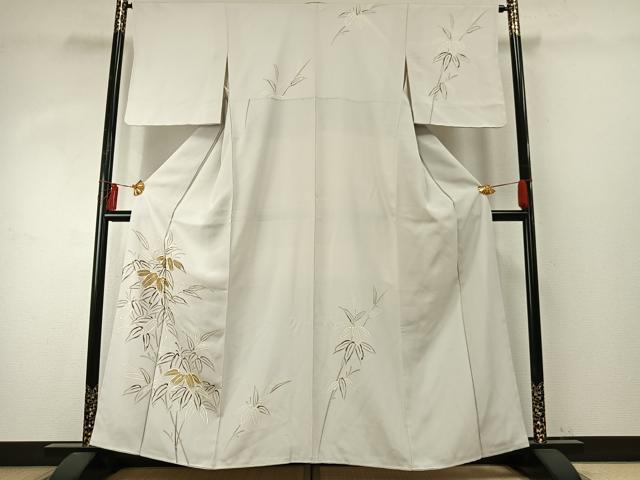 平和屋着物●訪問着　竹文　金彩　正絹　逸品　未使用　AABE1914fy