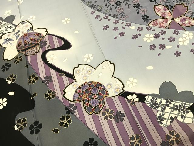 平和屋着物○訪問着 舞花文 金彩 正絹 逸品 AABE1915fy