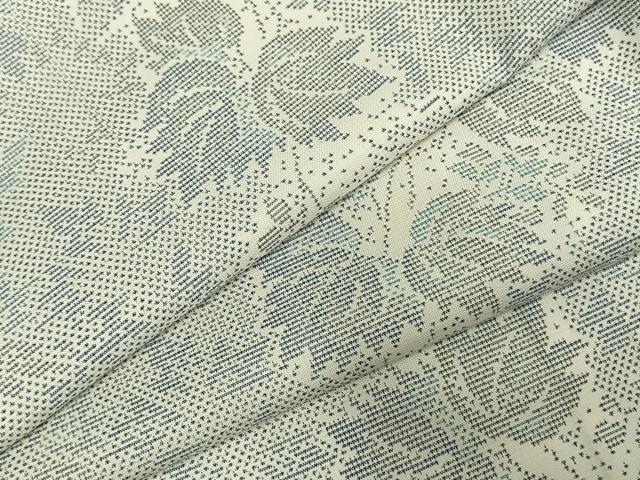 平和屋着物●本場大島紬　白大島　カタス9マルキ　蔦の葉文　さが美扱い　正絹　逸品　AABE1920fy