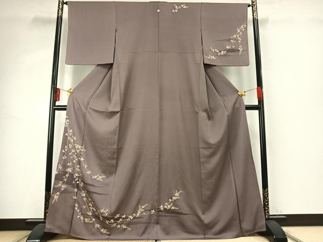 平和屋着物●訪問着　萩文　金彩　正絹　逸品　AABE1976fy