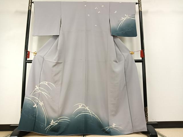 平和屋着物●訪問着　草花文　暈し染め　正絹　逸品　AABE2000fy