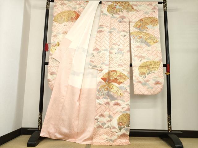 平和屋着物○豪華振袖 駒刺繍 地紙吉祥花文 金彩 正絹 逸品