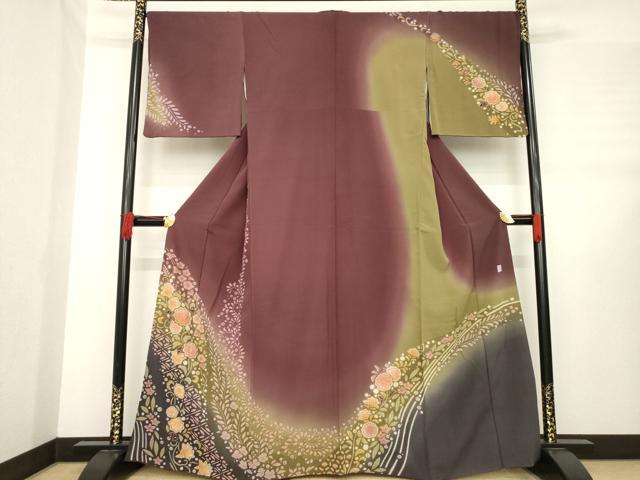 平和屋着物●十日町　名門　滝泰謹製　訪問着　辻が花　暈し染め　正絹　逸品　AABE2011ck