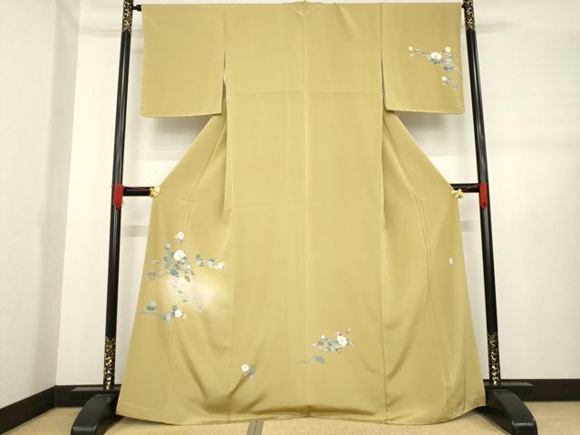 平和屋着物●訪問着　友禅　作家物　枝花文　正絹　逸品　AABE2017ck