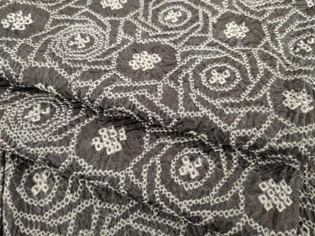 平和屋着物●上質な小紋　総絞り　花尽くし　正絹　逸品　AABE2023ck