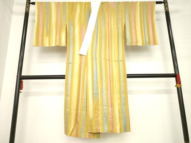 平和屋着物●長襦袢　無双仕立て　間道　正絹　逸品　AABE2464ck