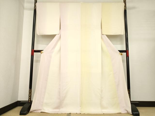 平和屋着物●上質な小紋　間道　暈し染め　ロング丈　正絹　逸品　AABE2507ck