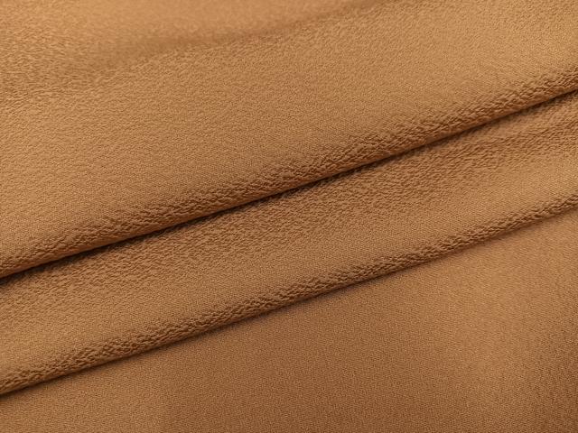 平和屋着物●上質な色無地　丁子染色　正絹　逸品　AABE2531ph