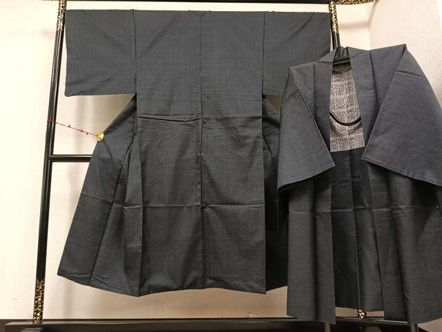 平和屋着物●男性　本場大島紬　アンサンブル　100亀甲　総詰め　正絹　逸品　AABE2532ph