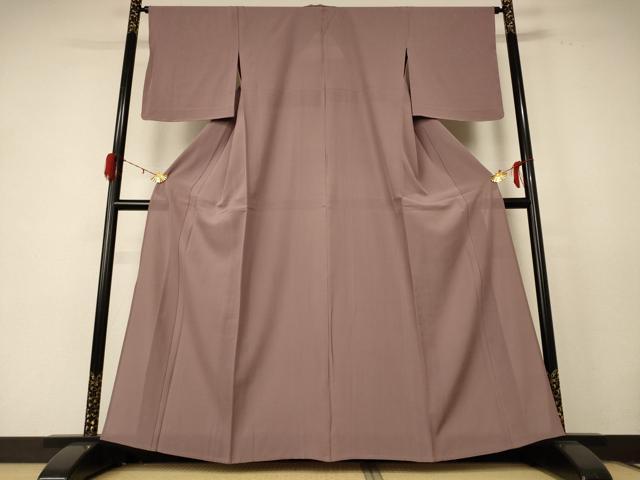 平和屋着物＊夏物　色無地　絽　梅染色　正絹　逸品　AABE2612jd