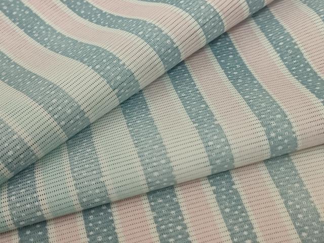 平和屋着物＊夏物　小紋　絽　縞　洗える着物　AABE2648jd