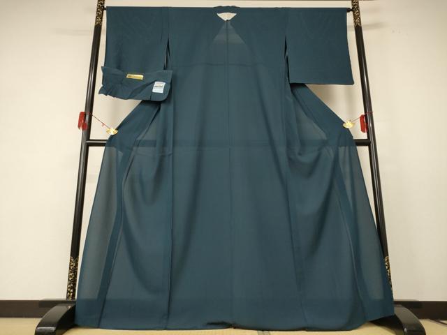 平和屋着物＊夏物　色無地　絽　百入茶色　反端付き　正絹　逸品　未使用　AABE2656jd