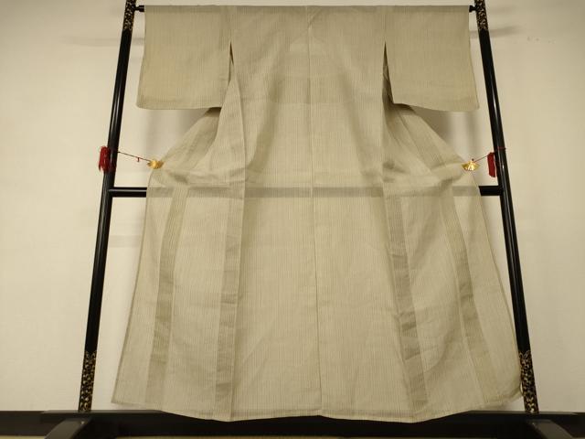 平和屋着物＊夏物　上布　縞 　麻　逸品　未使用　AABE2665jd_1