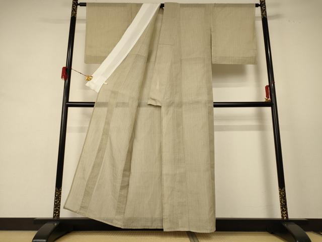 平和屋着物＊夏物　上布　縞 　麻　逸品　未使用　AABE2665jd_2