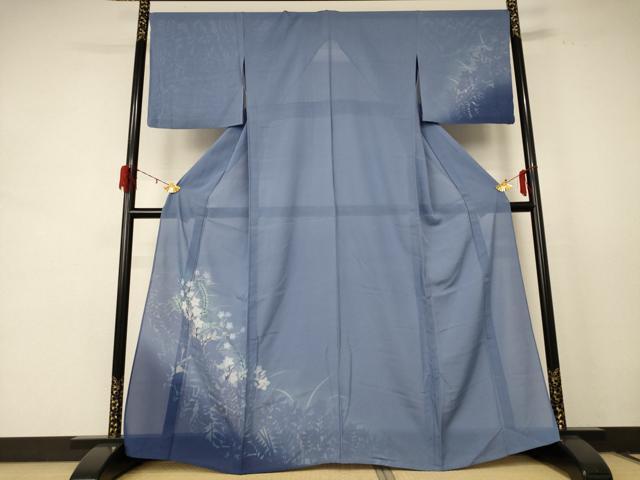 平和屋着物＊夏物　訪問着　絽　草花文　正絹　逸品　AABE2667jd