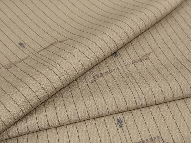 平和屋着物▽上質な小紋　単衣　草花文　正絹　逸品　未使用　AABE2672jd