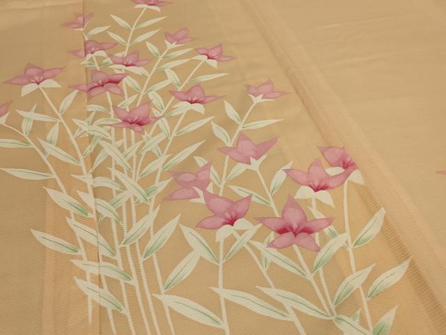 平和屋着物＊夏物　訪問着　絽　草花文　正絹　逸品　AABE2688jd_3