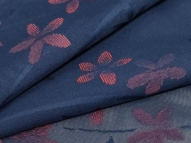 平和屋着物＊夏物　小紋　紗　芝花文　正絹　逸品　未使用　AABE2697jd