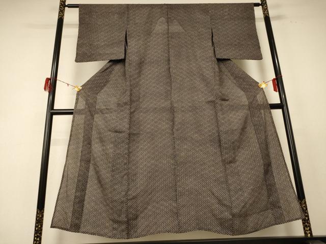 平和屋着物＊夏物　小紋　絽　網目文　正絹　逸品　AABE2715jd_1