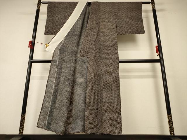 平和屋着物＊夏物　小紋　絽　網目文　正絹　逸品　AABE2715jd_2