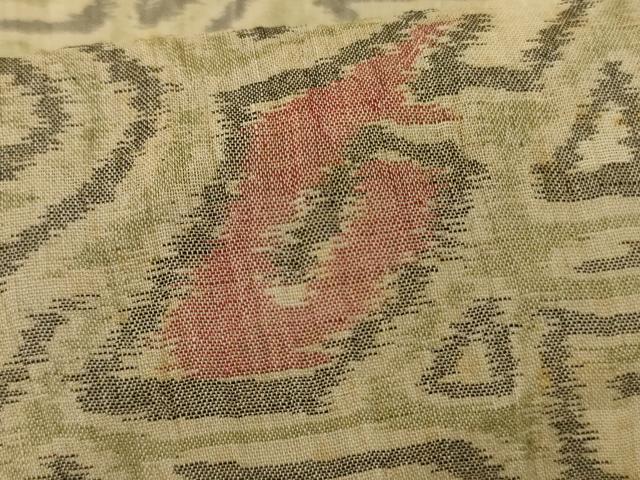 平和屋着物＊夏物　本場小千谷ちぢみ　幾何学文様　麻　逸品　AABE2720jd_5