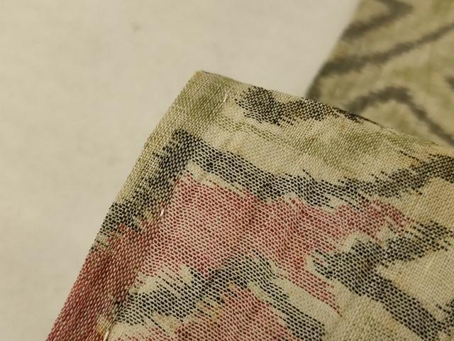 平和屋着物＊夏物　本場小千谷ちぢみ　幾何学文様　麻　逸品　AABE2720jd_6