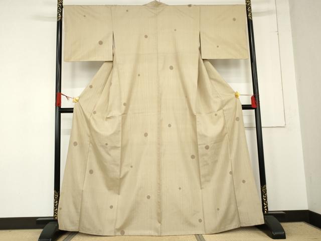 平和屋着物●上質な紬　大小あられ　正絹　逸品　AABE2775cs