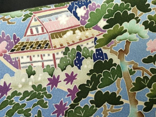 平和屋着物●本加賀友禅作家　江波秀明　黒留袖　飛鶴風景松文　暈し染め　さが美扱い　正絹　逸品　AABE2790cs