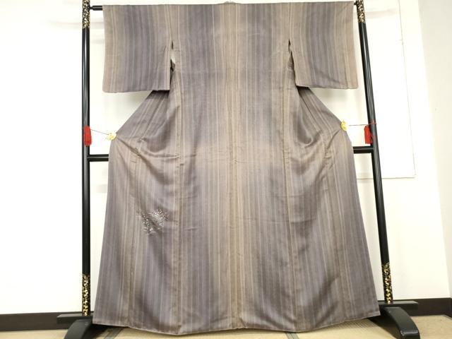 平和屋着物●訪問着　作家物　草花文　金彩　正絹　逸品　AABE2801cs