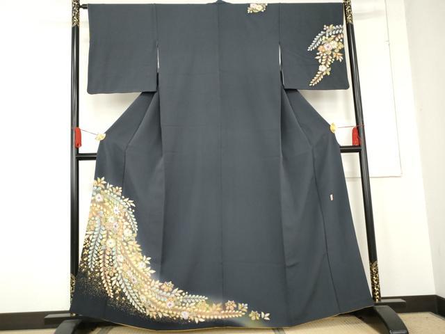 平和屋着物●越後十日町の一流染匠　桐屋・翠山工房　訪問着　絞り　辻が花　暈し染め　金彩　やまと誂製　正絹　逸品　AABE2894cs