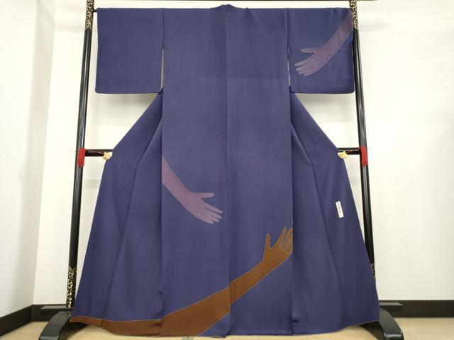 平和屋着物●世界的人形師　辻村寿三郎　ジュサブロー　訪問着　手　正絹　逸品　AABE3407ck