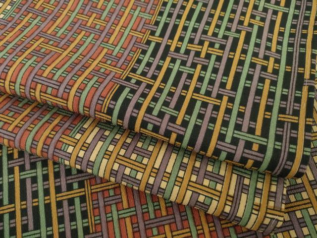 平和屋着物●小紋　網目文　洗える着物　未使用　AABE3480ck