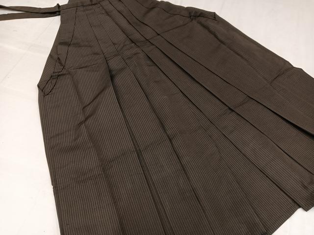 平和屋着物●男性　馬乗り袴　縞　正絹　逸品　AABE3975ph