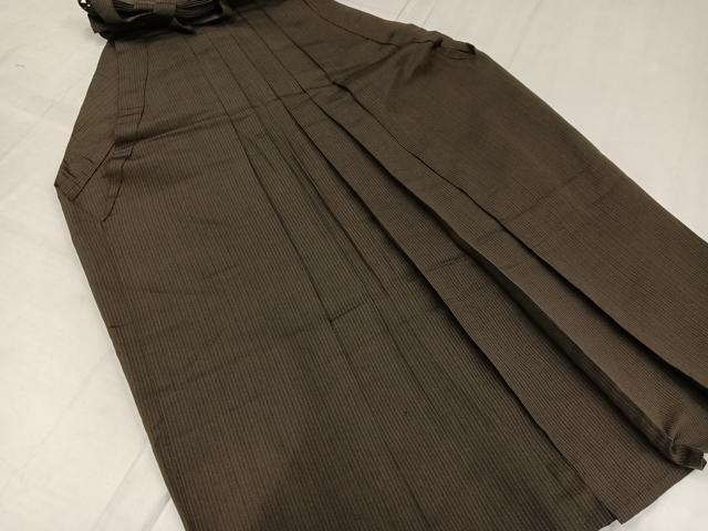 平和屋着物●男性　馬乗り袴　縞　正絹　逸品　AABE3977ph