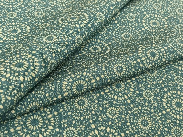 平和屋着物▽上質な小紋　単衣　花丸文　本場加賀染　反端付き　正絹　逸品　AABE4090jh