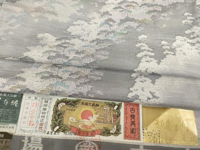 平和屋着物●都喜ヱ門　本場大島紬　光明陰影　カタス7マルキ　総絣　倉田久代作　藤絹織物謹製　証紙付き　正絹　逸品　AABE4182ck